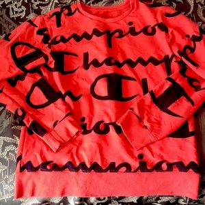 Champion long sleeve (red and black)